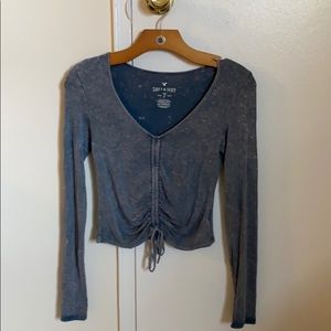 American Eagle cropped long sleeve